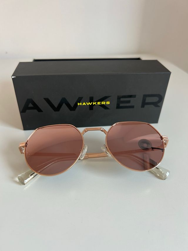 Gafas de sol Hawkers mujer oro rosa