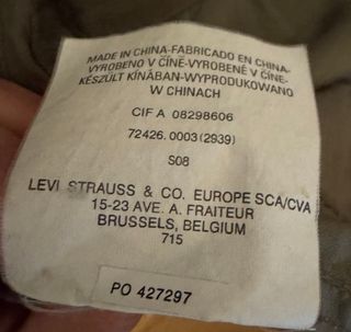 cazadora verde Levi’s talla m