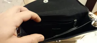 Borsa tracolla beige con catena