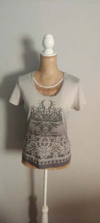 Camiseta Mexx tonos grises con estampado