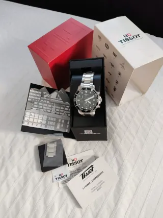 Reloj Tissot Seastar Cronógrafo Negro/Plata