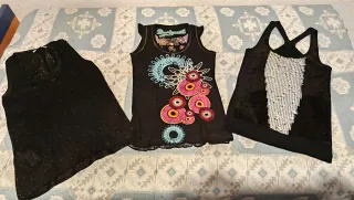 Pack 3 Camisetas Noche: 2 de Mango y 1 de Desigual