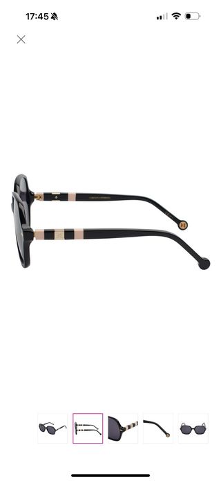 Gafas de sol Carolina Herrera negras y doradas