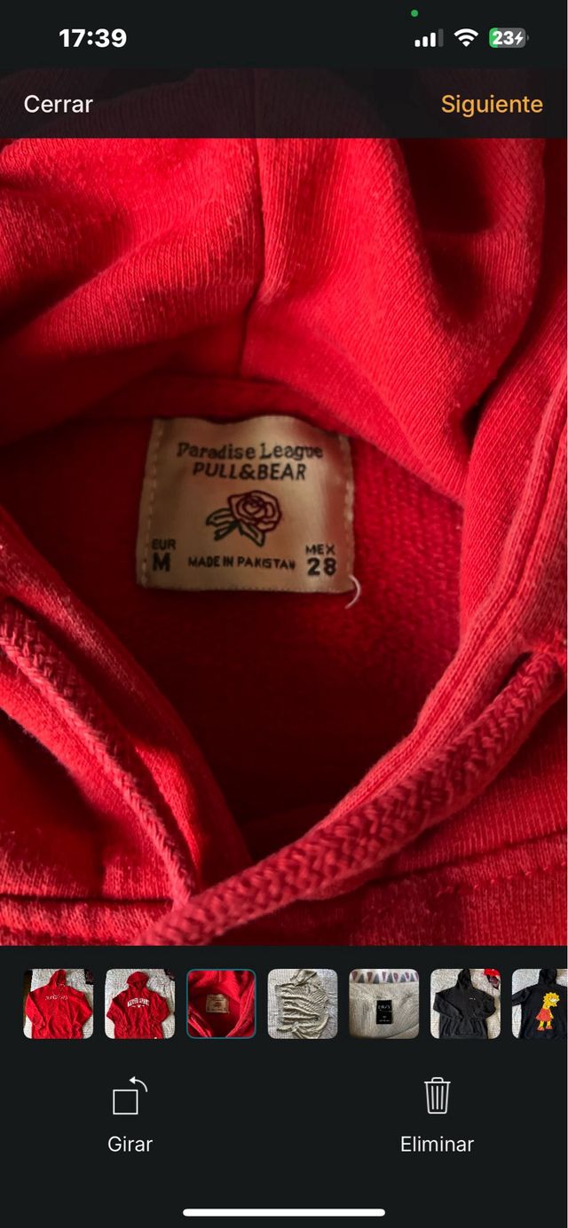 Lote 4 sudaderas Pull&Bear rojas