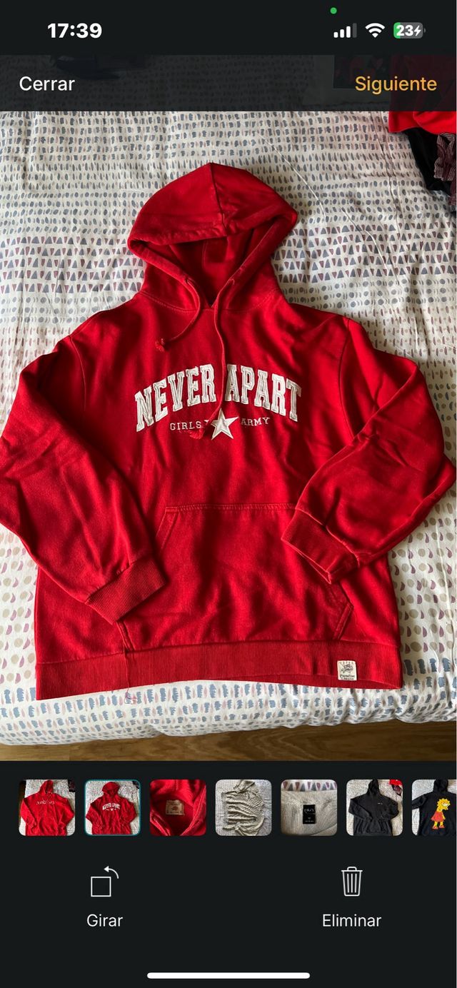 Lote 4 sudaderas Pull&Bear rojas