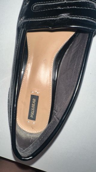 Mocasines charol Pull&Bear talla 37 negro elegante