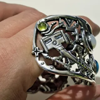 Pulsera de Diseñador USA Plata