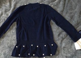 Jersey azul marino con perlas