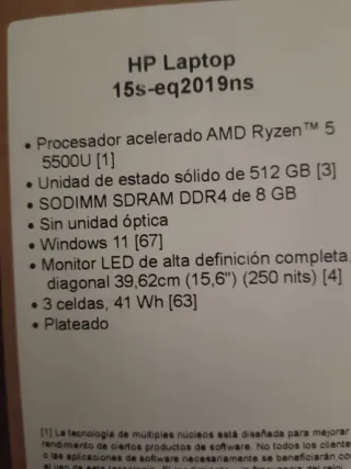 Ordenador portátil HP