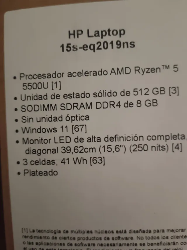 Ordenador portátil HP