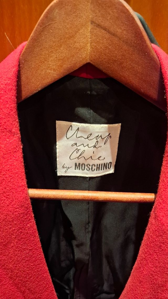Giacca Moschino rossa in lana