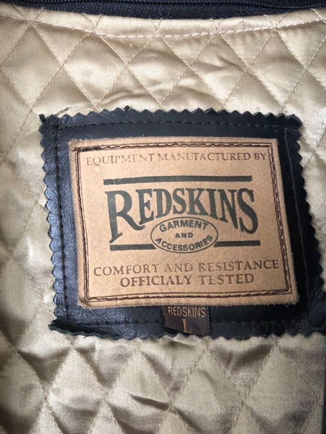 Chaqueta de cuero  Vintage Redskins para hombre