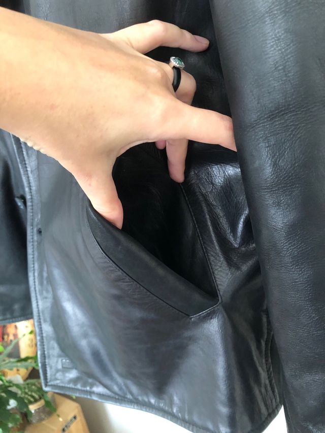 Chaqueta de cuero  Vintage Redskins para hombre