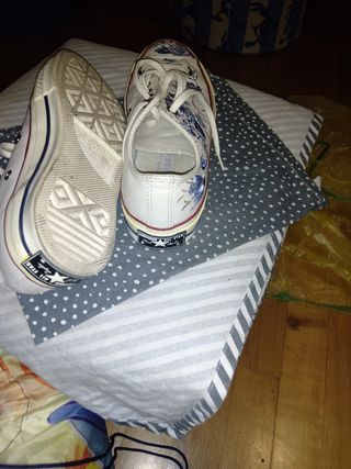 Converse donna in pelle ricamate