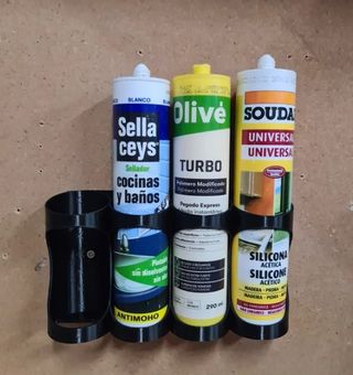 1 Soportes para 4 cartuchos de silicona