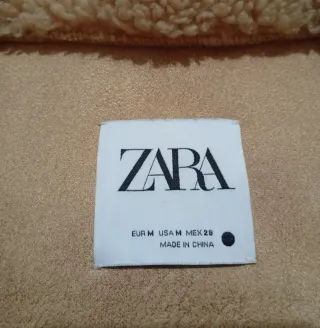 Chaqueta Zara Beige Borreguito