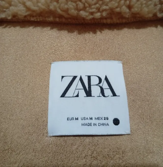 Chaqueta Zara Beige Borreguito