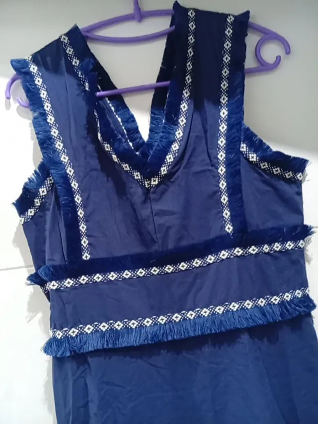 Vestido azul tirantes talla L sin usar