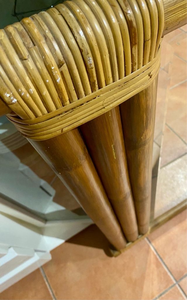 Precioso espejo de bambú