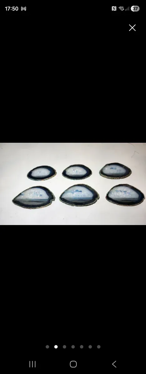 Lote 6 láminas ágata natural pulida