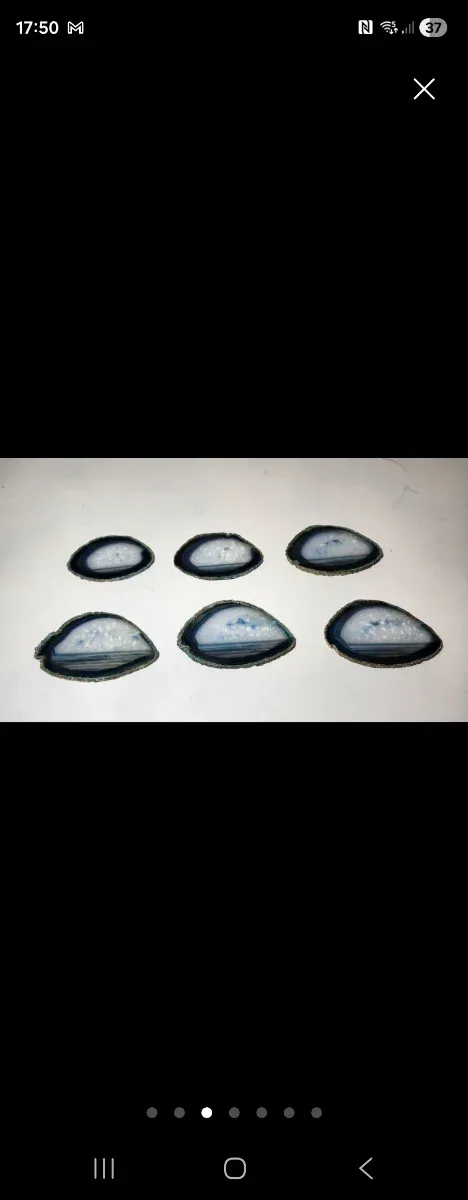 Lote 6 láminas ágata natural pulida