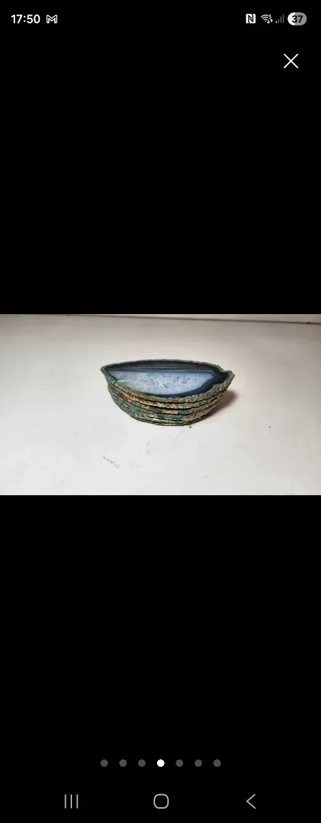 Lote 6 láminas ágata natural pulida