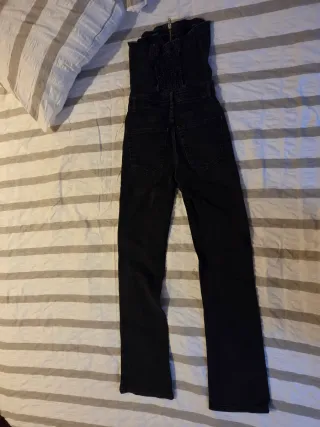 Mono Vaquero Negro Cremallera Delantera