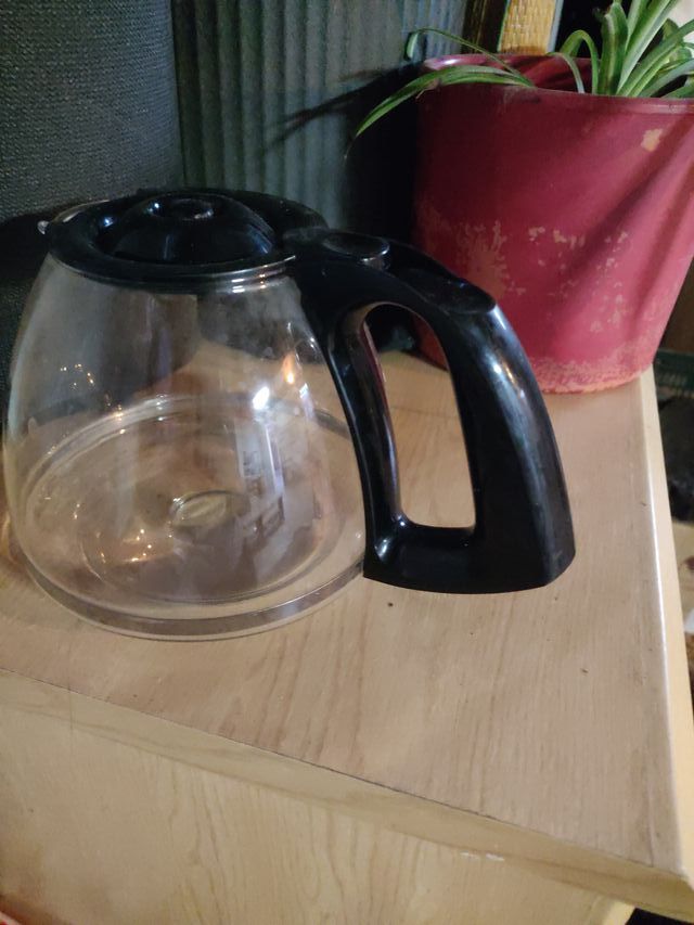 Jarra cafetera goteo cristal y plástico