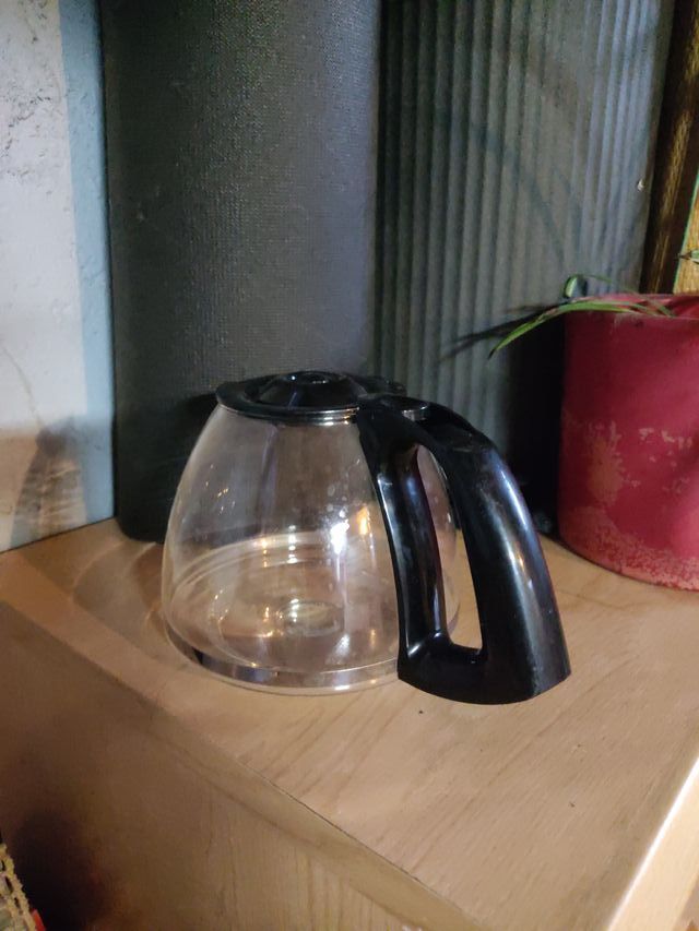 Jarra cafetera goteo cristal y plástico