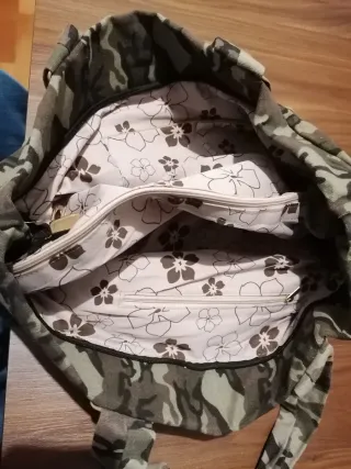 Borsa camouflage tessuto