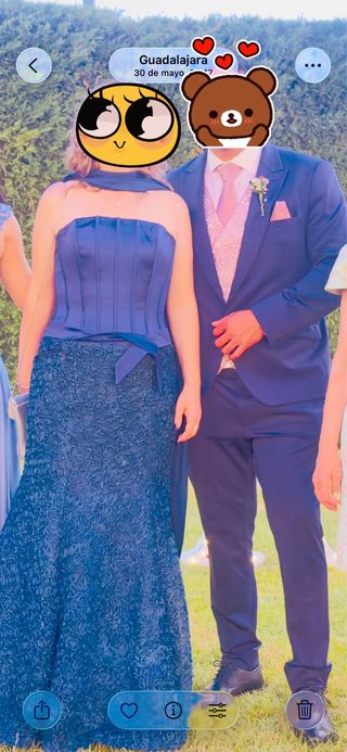 Vestido de fiesta azul Talla M