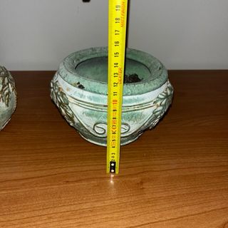 Coppia Vasi Terracotta Decorati