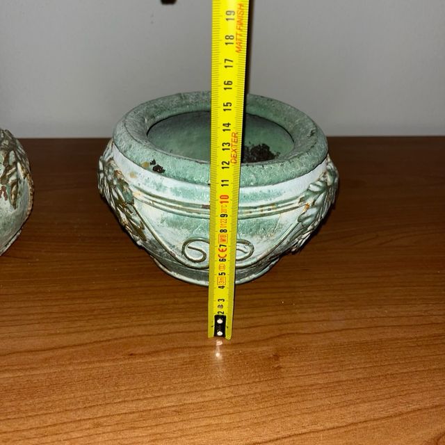 Coppia Vasi Terracotta Decorati