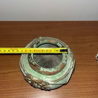 Coppia Vasi Terracotta Decorati