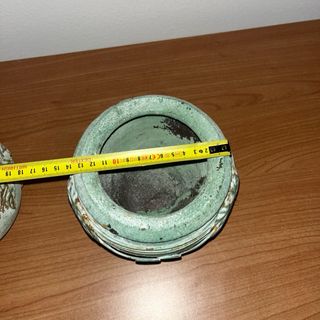 Coppia Vasi Terracotta Decorati