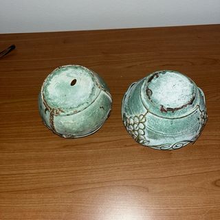 Coppia Vasi Terracotta Decorati