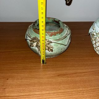 Coppia Vasi Terracotta Decorati