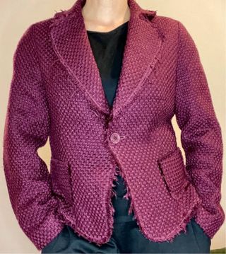 Chaqueta Zara Tweed Morada