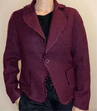 Chaqueta Zara Tweed Morada