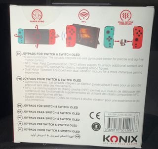 Joypad KONIX per Nintendo Switch Blu & Rosso