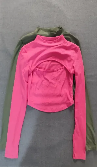 Lote 2 tops manga larga mujer