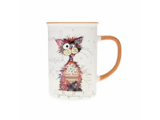 Taza solidaria cerámica gato multicolor
