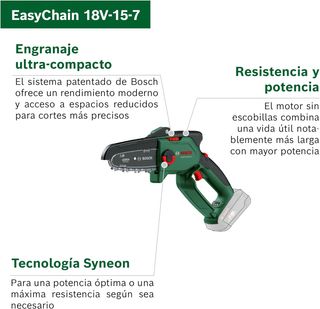 Bosch EasyChain 18V-15-7 Motosierra Batería