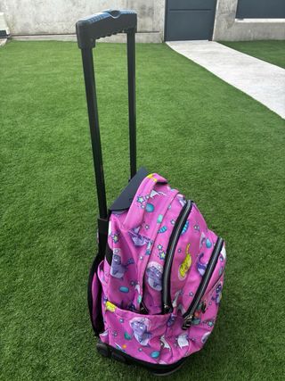 Mochila Totto Ruedas Rosa Gatitos Espacio