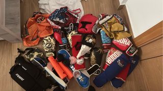 Equipación Kick Boxing: Guantes, Casco,Espinillera