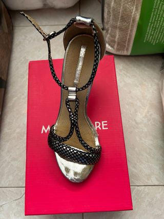 Sandalias de fiesta plateadas