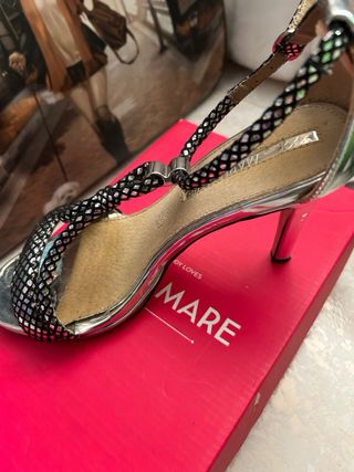 Sandalias de fiesta plateadas