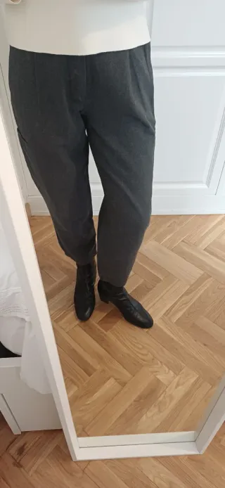 Pantalón bombacho Massimo Dutti gris