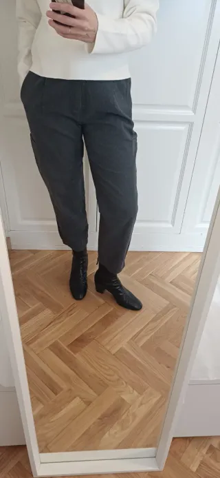 Pantalón bombacho Massimo Dutti gris