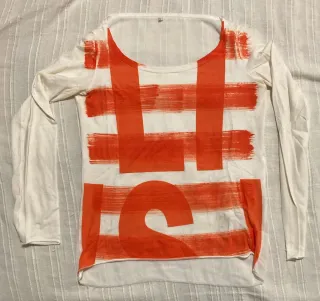Maglietta vintage maniche lunghe arancione